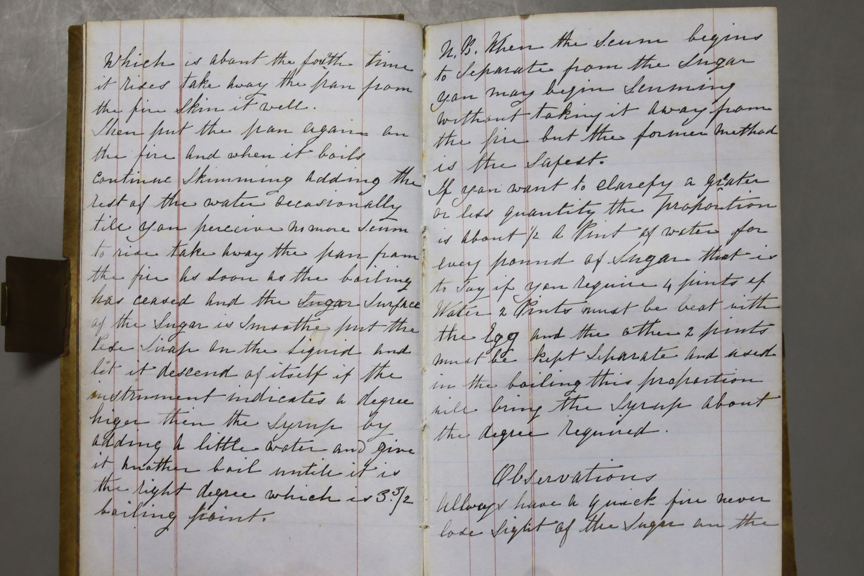 A Victorian handwritten recipe book, signed C Morgan and dated 1869, 19cm